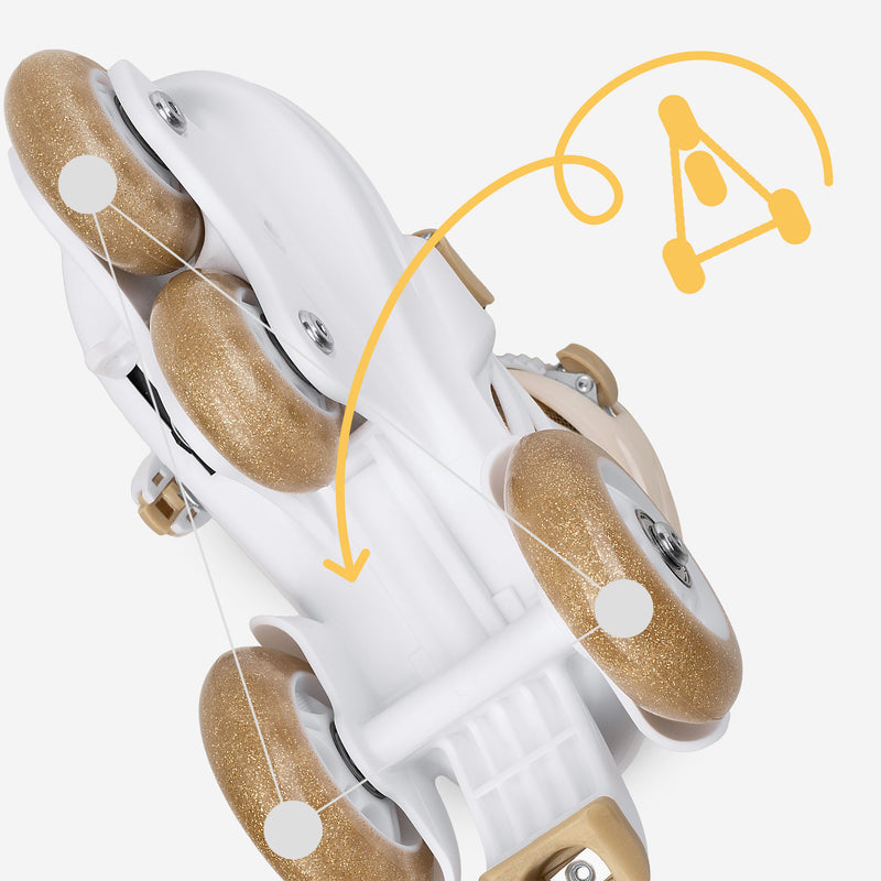 Wheel setup designed for easy learning and balance practice.