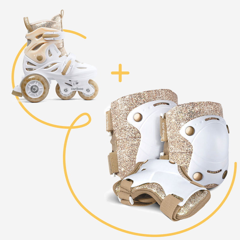 Includes Ballerina protection set: Knee, elbow, and wrist pads.