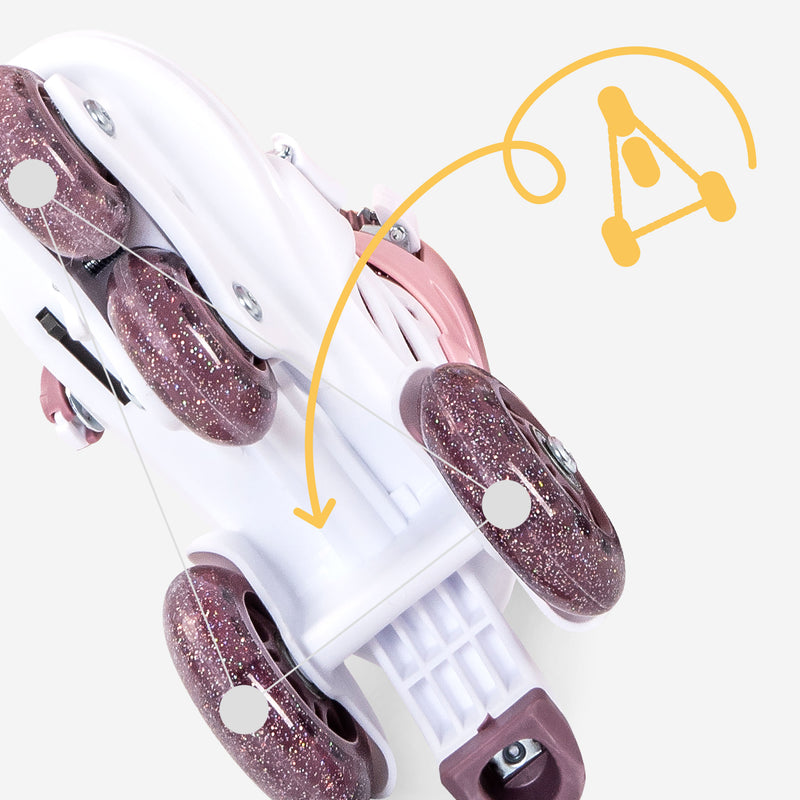 Wheel setup designed for easy learning and balance practice.