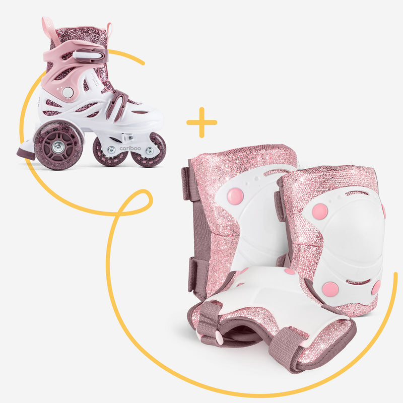 Includes Ballerina protection set: Knee, elbow, and wrist pads.