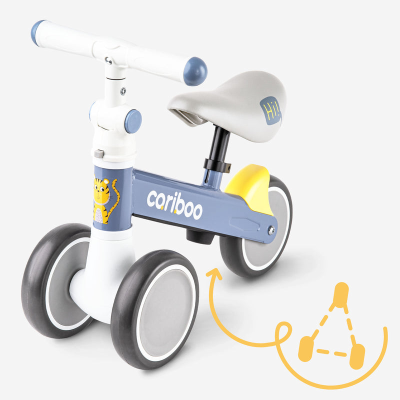 3-wheel design to support balance training