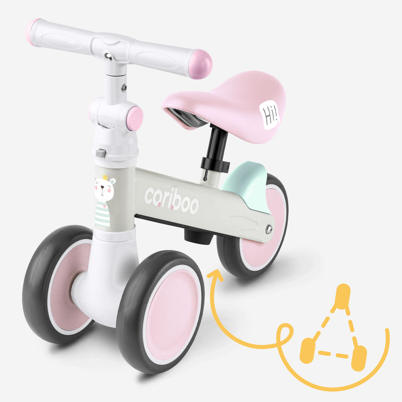 3-wheel design to support balance training