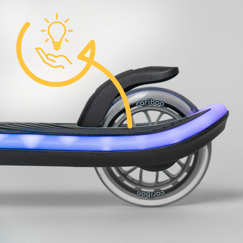 The motion sensor will turn off the scooter's lights within a few minutes after play time ends.
