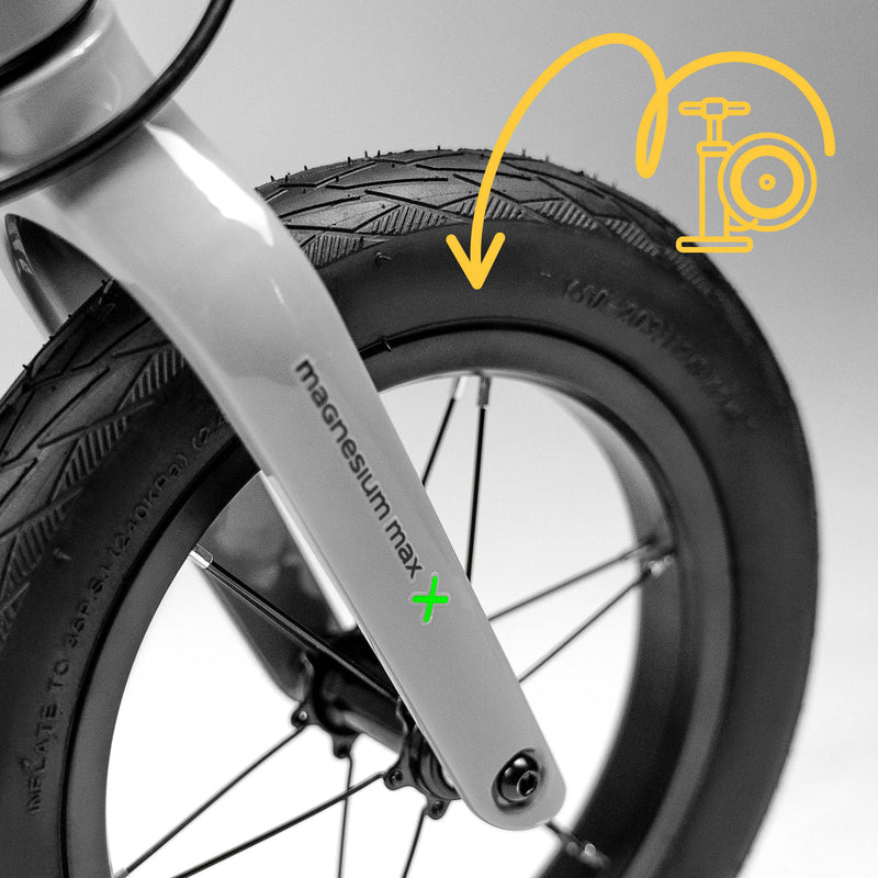 LITE pneumatic tires: Lightweight, durable, and grippy.