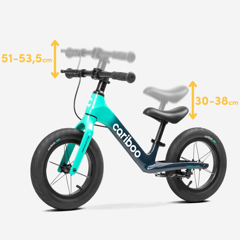 Height-adjustable handlebar and saddle.