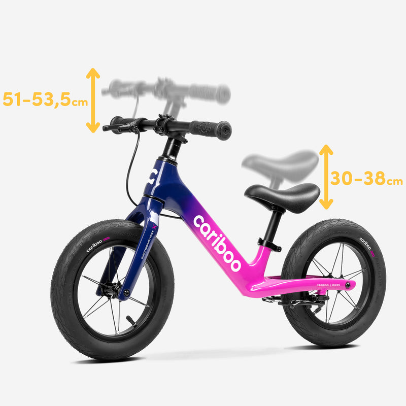 Height-adjustable handlebar and saddle.