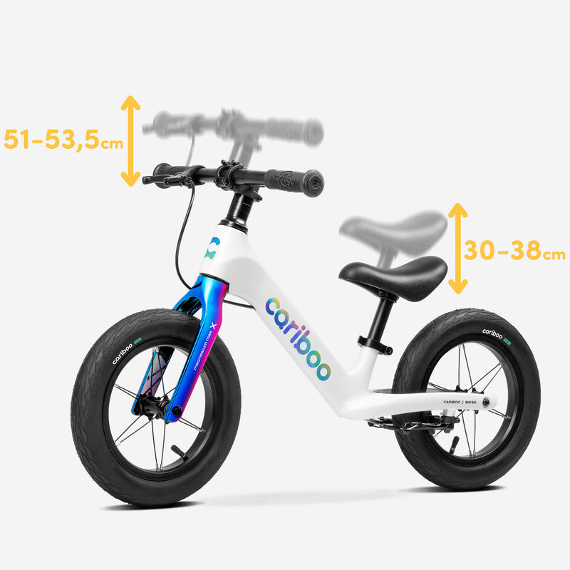 Height-adjustable handlebar and saddle.