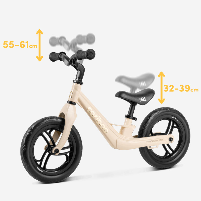 Height-adjustable handlebar and saddle.
