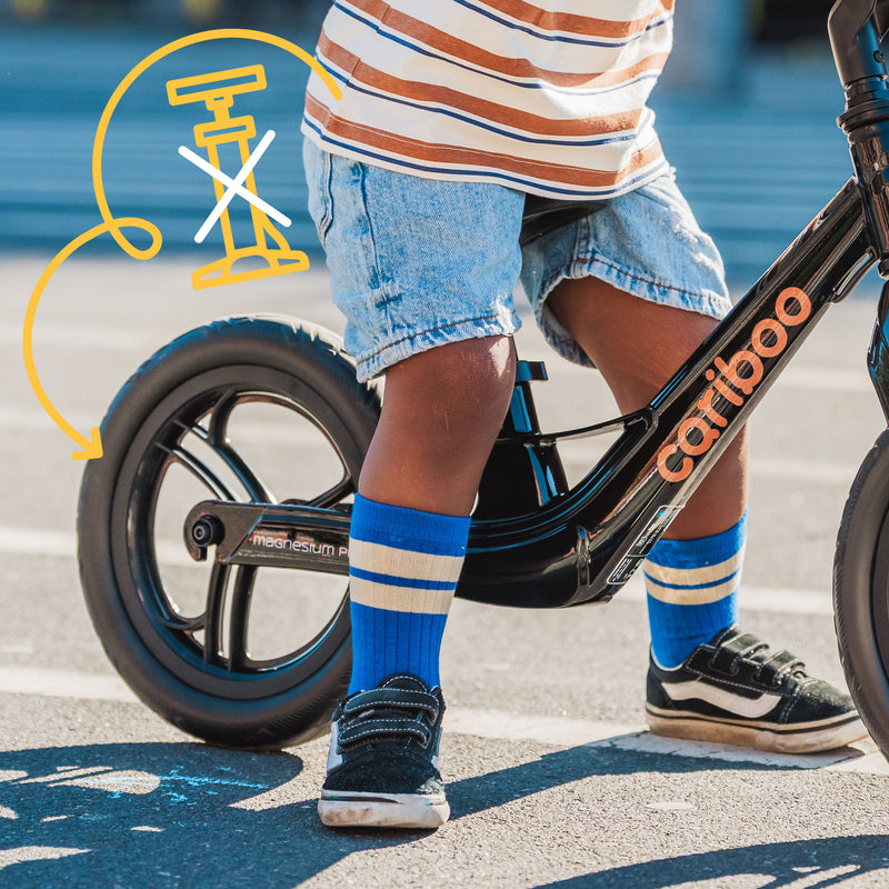 Lightweight EVA foam wheels – no pumping, zero risk of punctures.