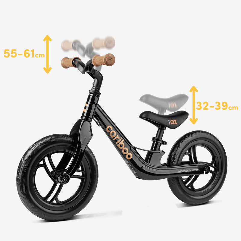 Height-adjustable handlebar and saddle.