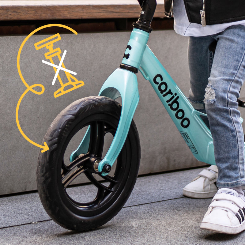 Lightweight EVA foam wheels – no pumping, zero risk of punctures.