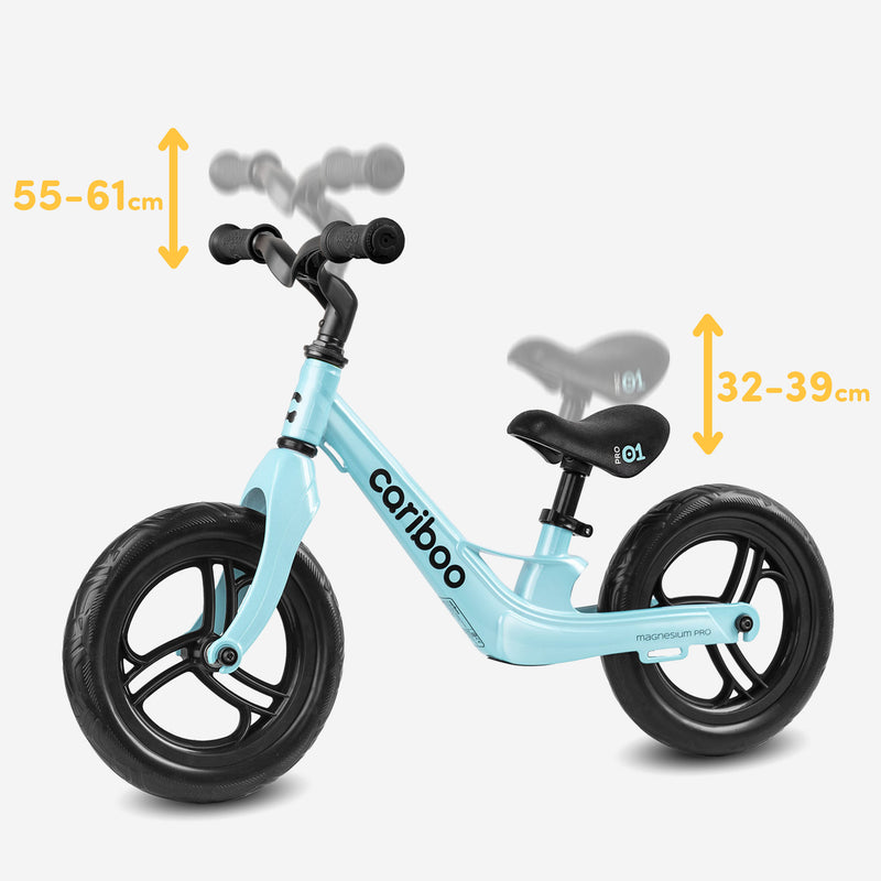 Height-adjustable handlebar and saddle.
