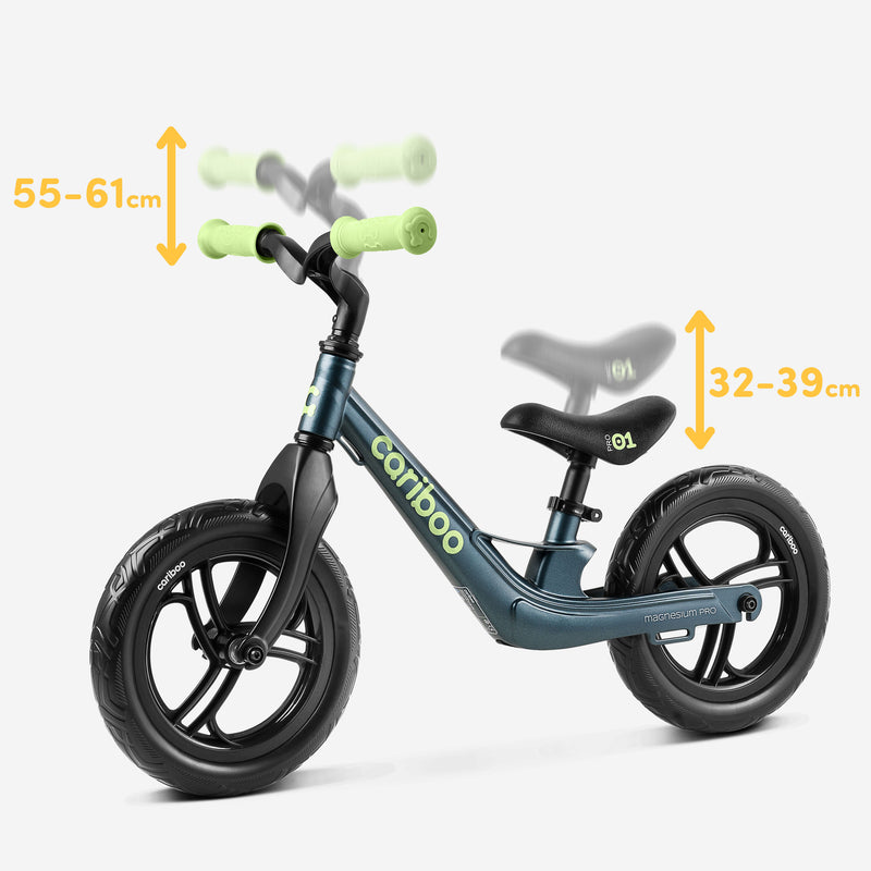Height-adjustable handlebar and saddle.