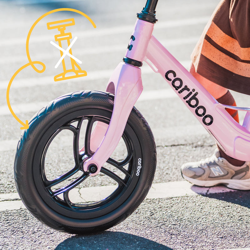 Lightweight EVA foam wheels – no pumping, zero risk of punctures.