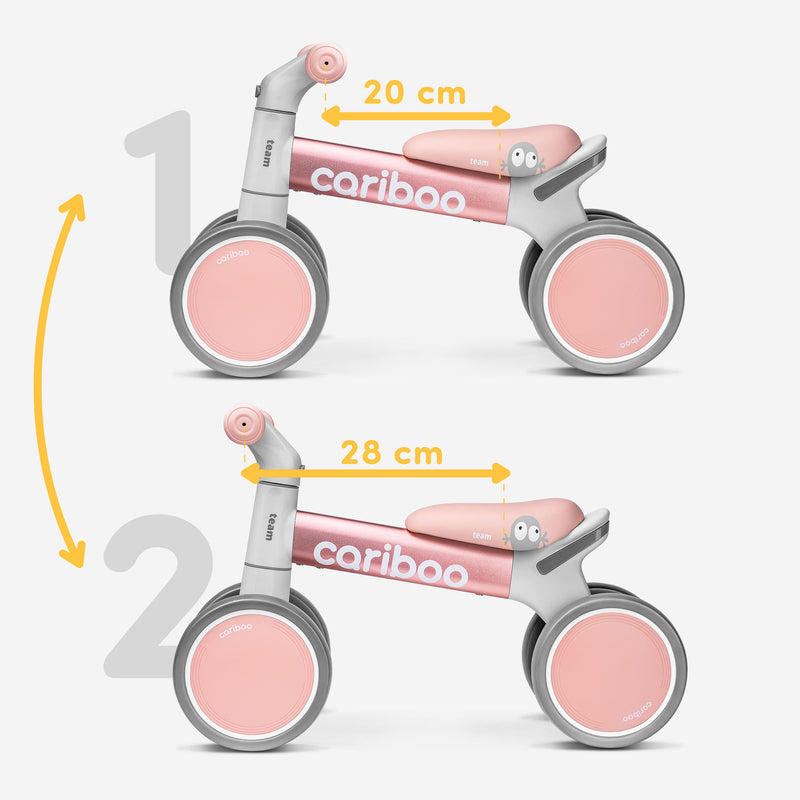 Stepped handlebar tilt adjustment